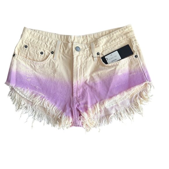 CARMAR Dip-Dye Fringe Denim Shorts Size 27 NWT - Picture 1 of 4